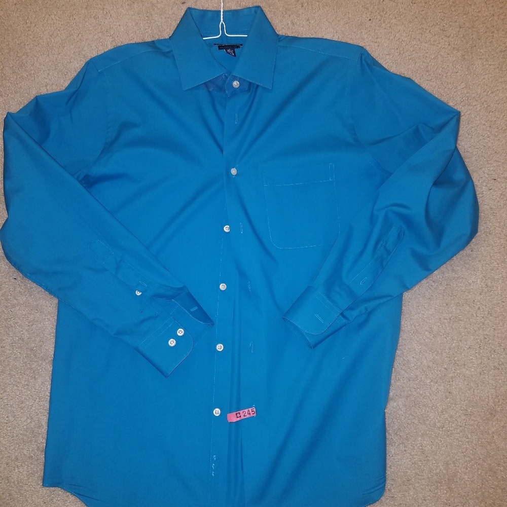 Teal blue dress shirt